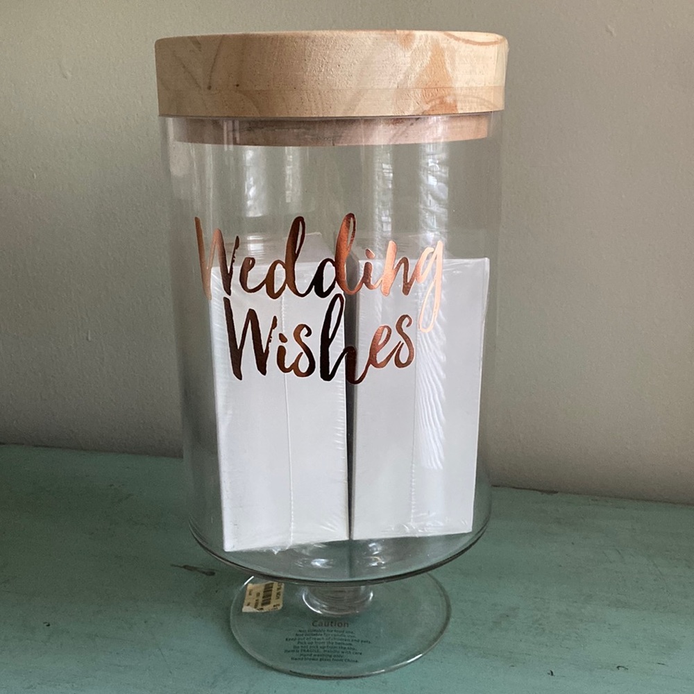 Wedding Wishes Glass Jar
